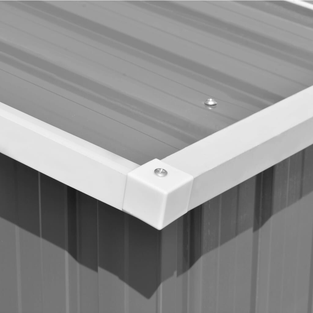 Garden Shed 257x298x178 cm Metal Grey Price