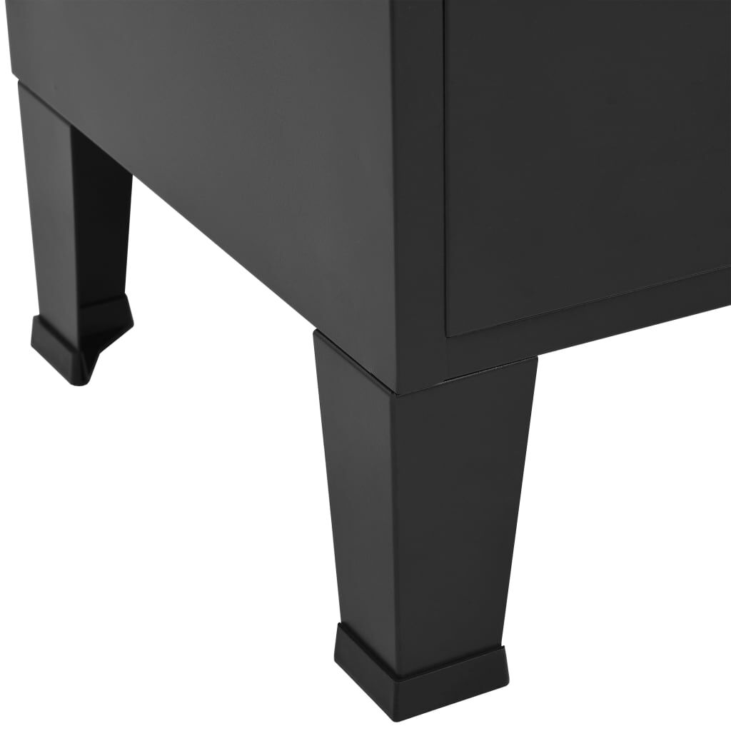 Bookshelf Industrial Black 90x40x180 cm Steel Price