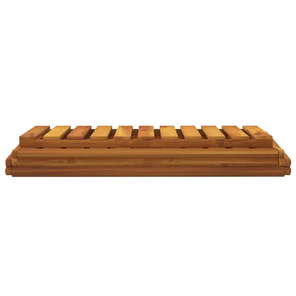 3-Tier Folding Shelf Brown 70x31x63 cm Solid Wood Acacia Price
