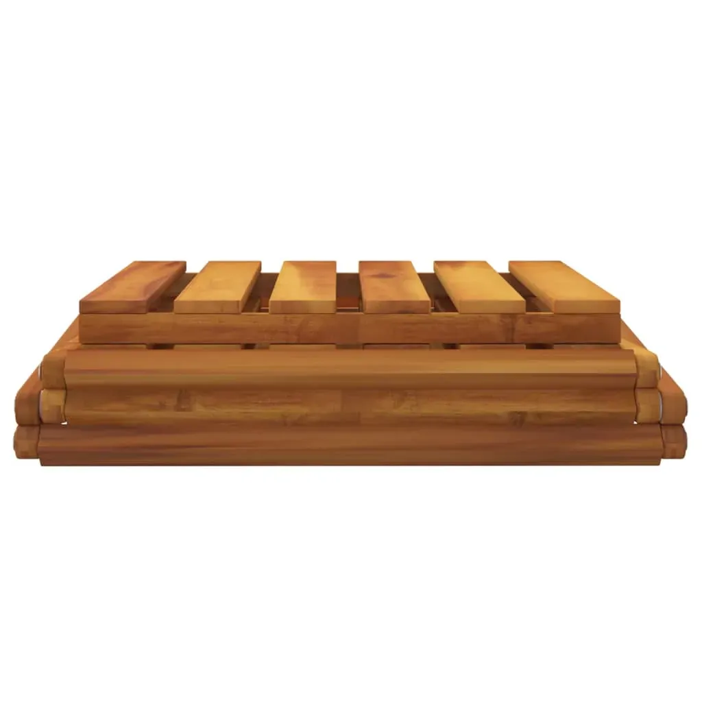 3-Tier Folding Shelf Brown 43x31x63 cm Solid Wood Acacia Price