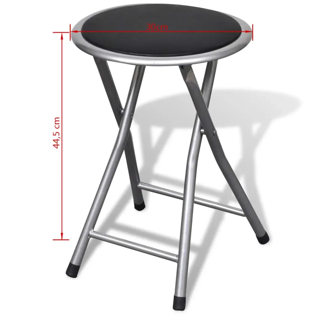 Folding Stools 4 pcs Faux Leather Price