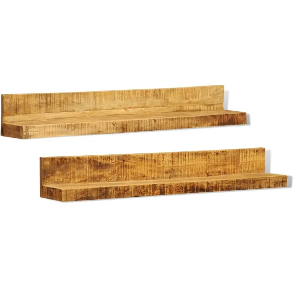 Solid Wood Wall Mounted Display Shelf 2 pcs Price
