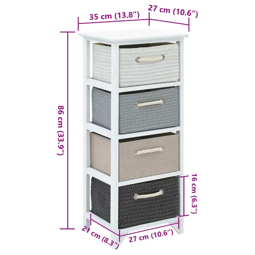 Storage Cabinet 4 Drawers Wood Price