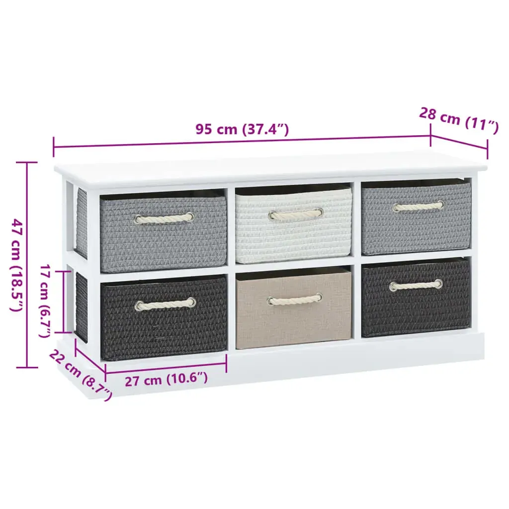 Storage Bench 6 Drawers Wood Price