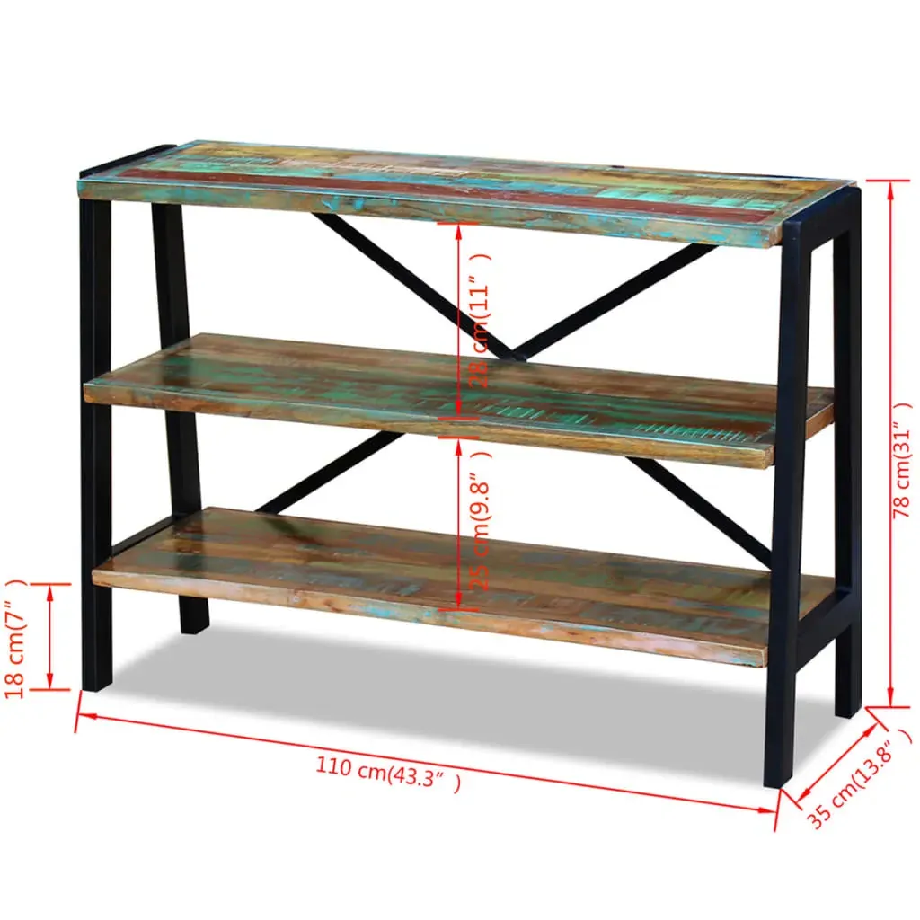 Sideboard 3 Shelves Solid Reclaimed Wood Price