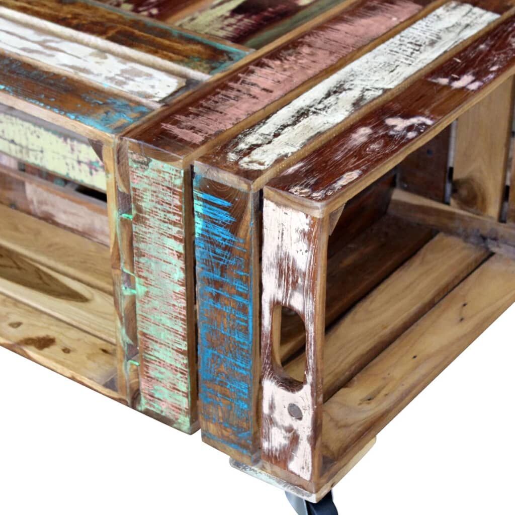 Coffee Table Solid Reclaimed Wood 70x70x35 cm Price