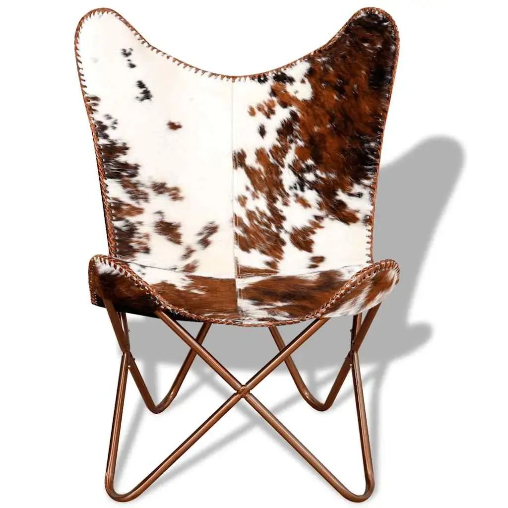 Butterfly Chair Brown and White Real Cowhide Leather Price