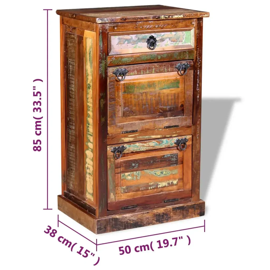 4-Layer Shoe Cabinet with Drawer Solid Reclaimed Wood Price