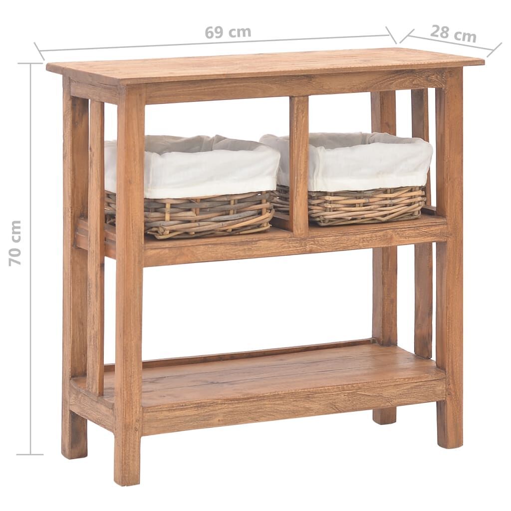 Console Table Solid Mahogany Wood 69x28x70 cm Price
