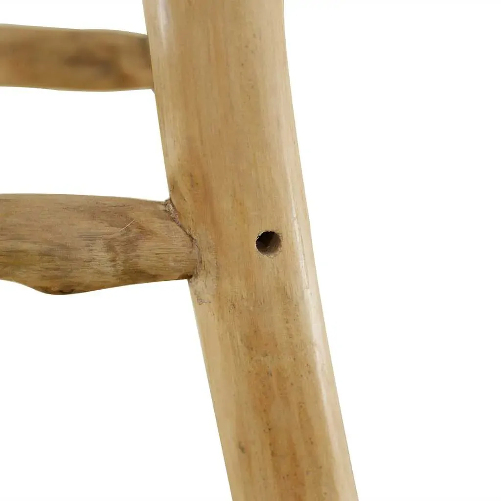 Bar Stool Goatskin Leather and Solid Teak Wood Price