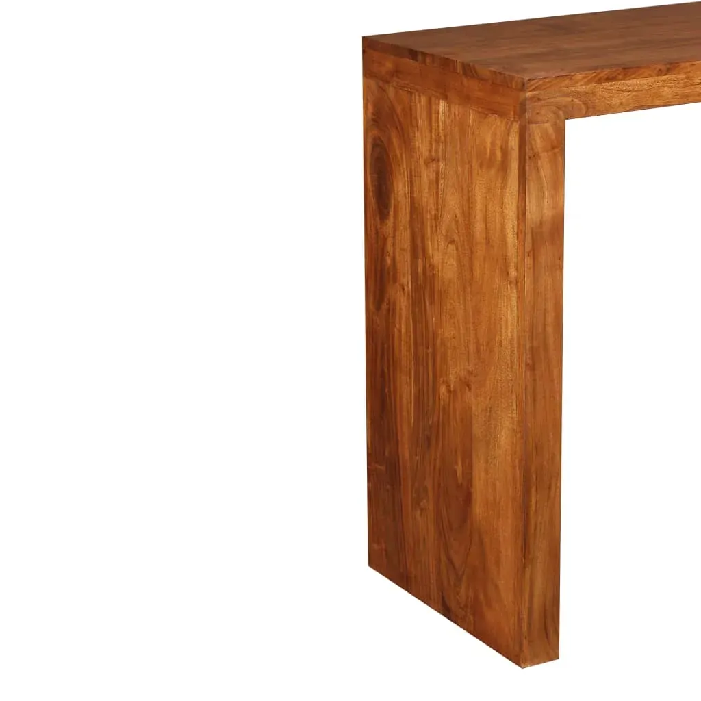 Console Table Solid Wood with Honey Finish 110x40x76 cm Price