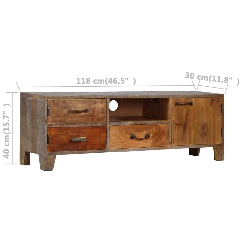 TV Cabinet Solid Wood Vintage 118x30x40 cm Price