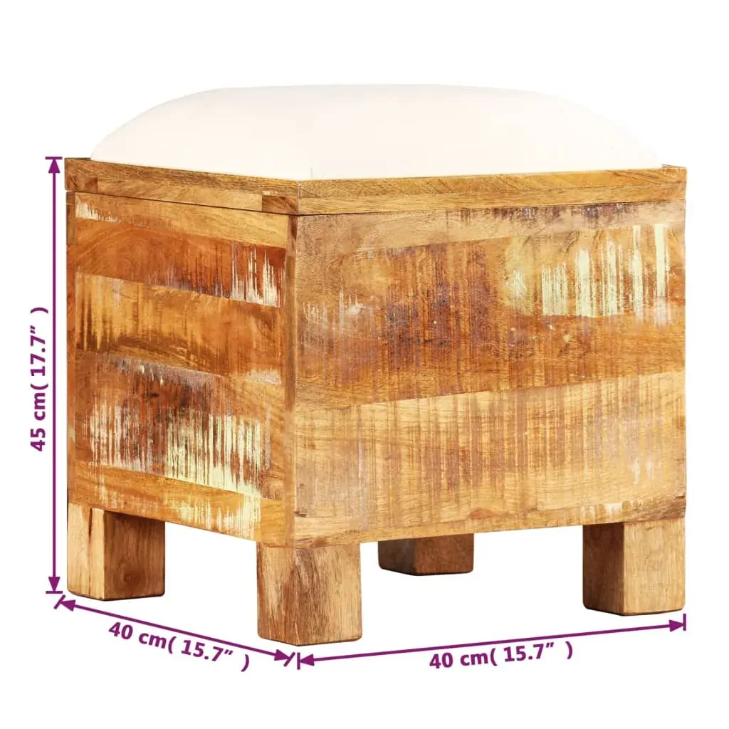 Storage Bench Solid Reclaimed Wood 40x40x45 cm Price