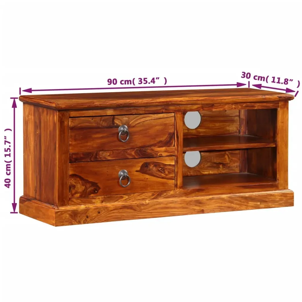 TV Cabinet Solid Acacia Wood 90x30x40 cm Price