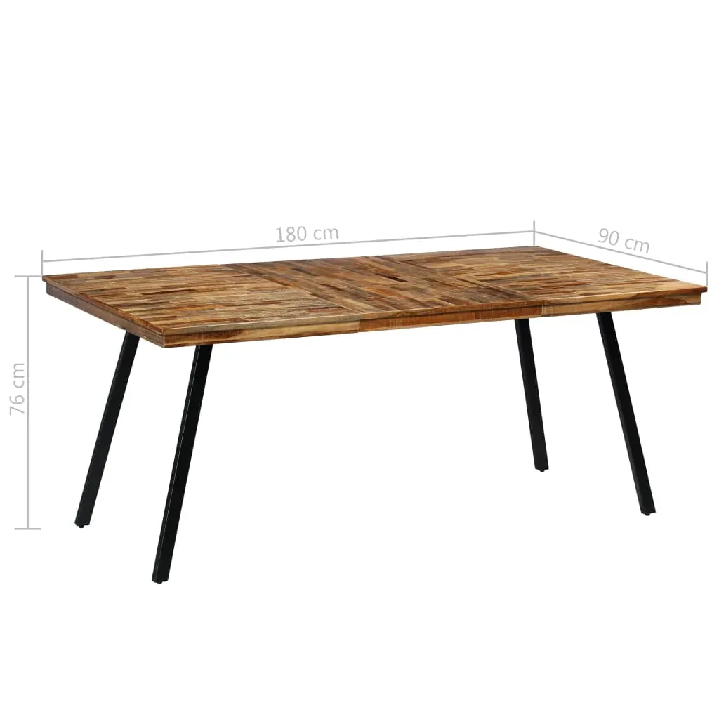 Dining Table Reclaimed Teak and Steel 180x90x76 cm Price