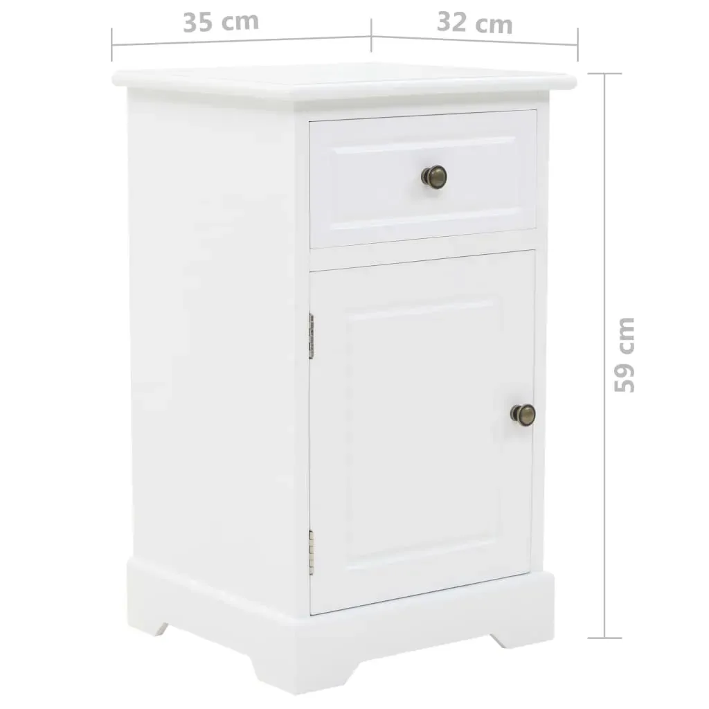 Bedside Cabinet MDF and Pinewood 35x32x59 cm Price