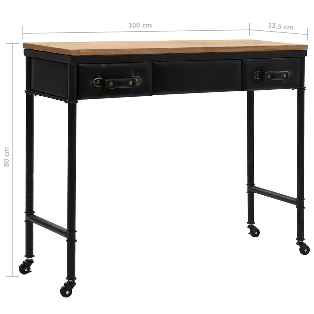 Console Table MDF and Fir Wood 100x33.5x80 cm Price