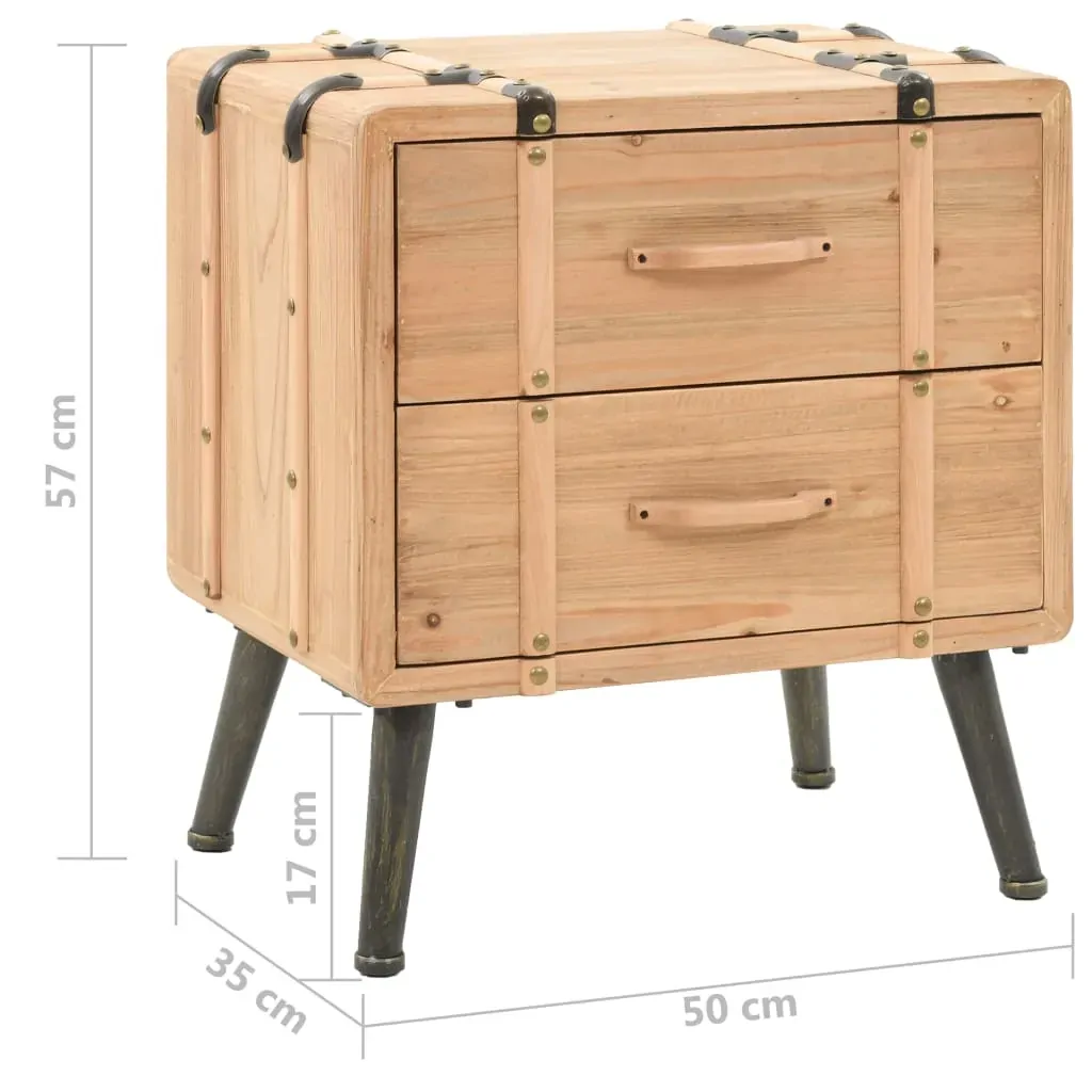 Bedside Cabinet Solid Fir Wood 50x35x57 cm Price