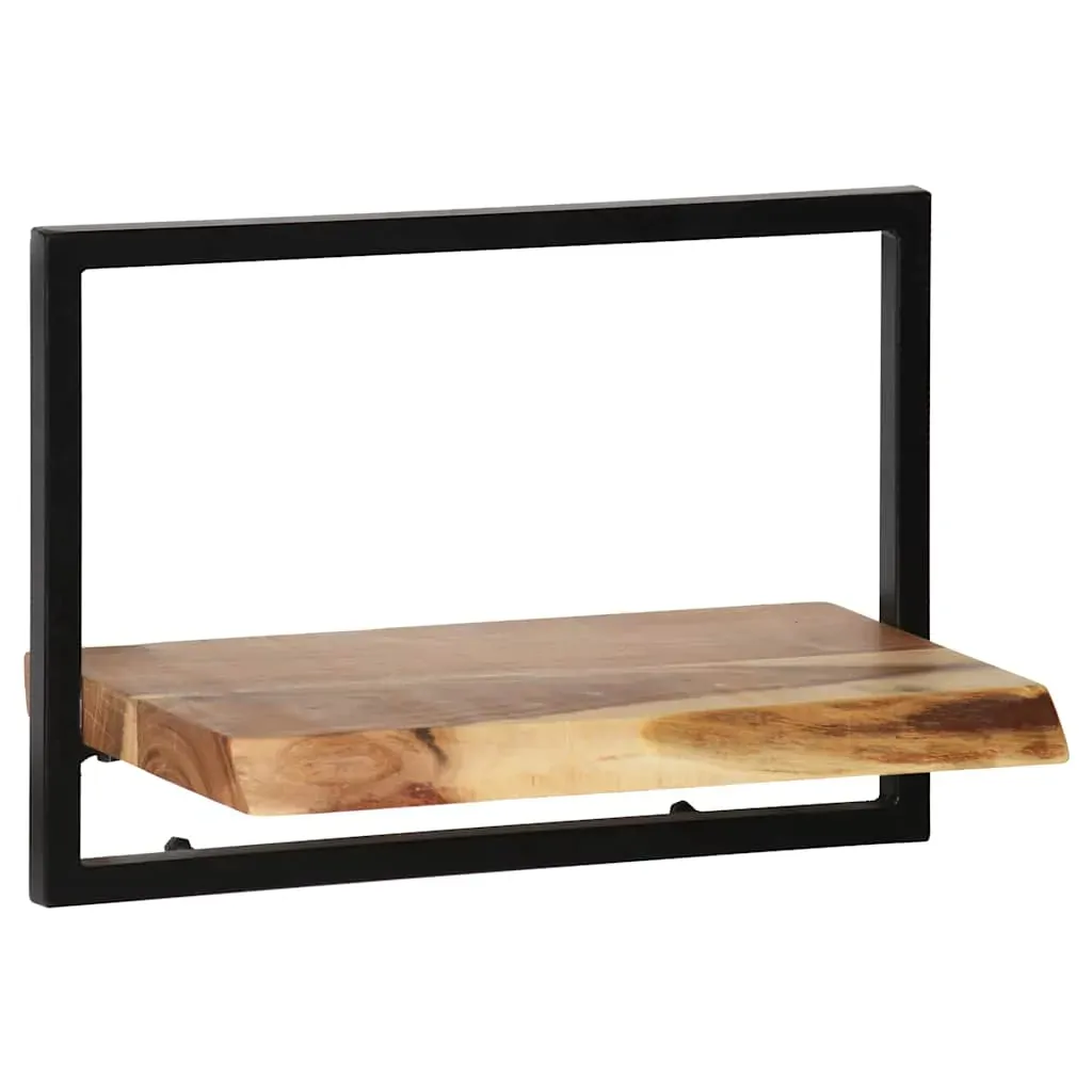 Wall Shelf Set 5 Pieces Solid Acacia Wood and Steel Price