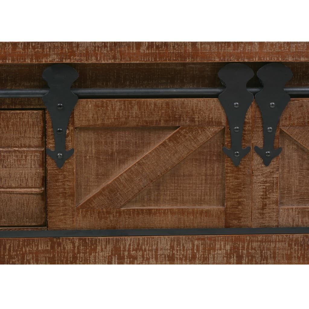 Console Table Solid Fir Wood 131x35.5x75 cm Brown Price