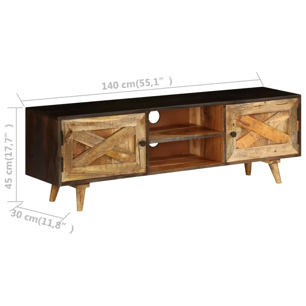 TV Cabinet Solid Mango Wood 140x30x45 cm Price