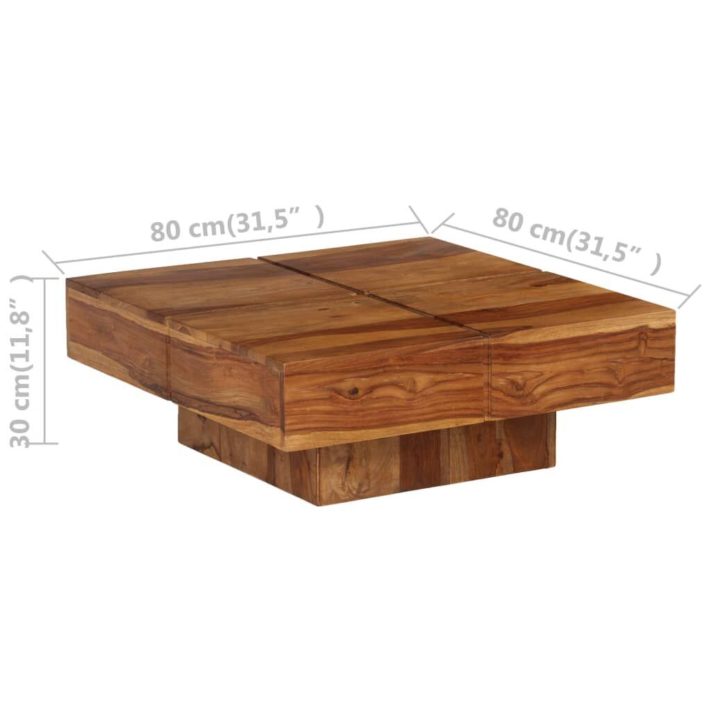 Coffee Table 80x80x30 cm Solid Wood Acacia Price