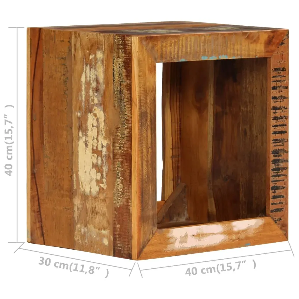 Stool 40x30x40 cm Solid Reclaimed Wood Price