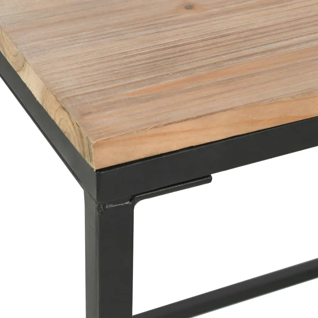 Single Pedestal Desk Solid Firwood and Steel 100x50x76 cm Price