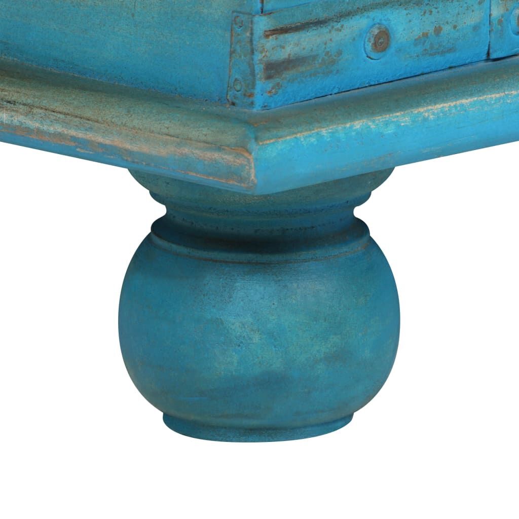 Storage Chest Solid Mango Wood Blue 100x40x41 cm Price