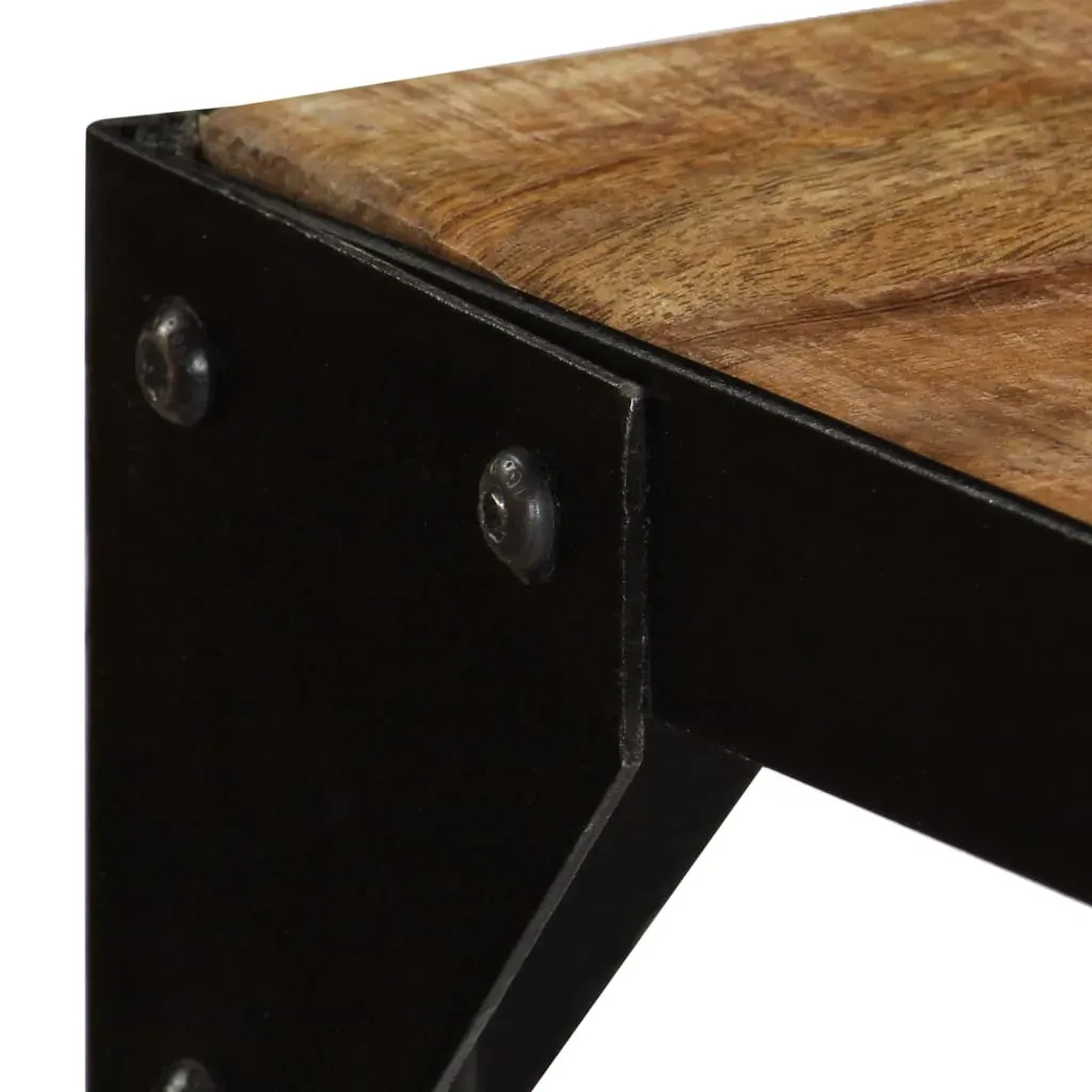 Dining Table Solid Rough Mange Wood and Steel 120 cm Price