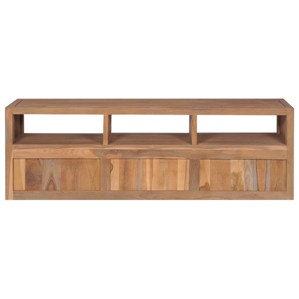 TV Cabinet Solid Teak Wood with Natural Finish 120x30x40 cm Price