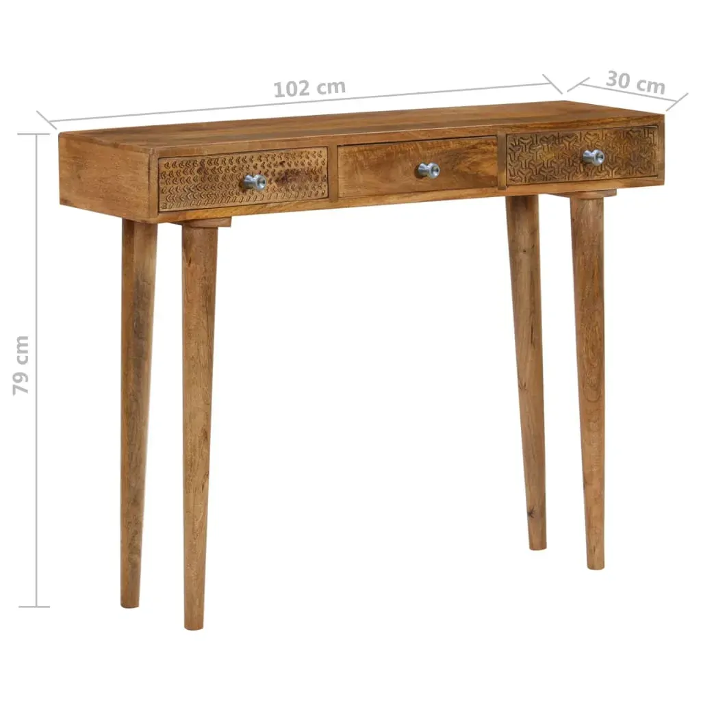 Console Table Solid Mango Wood 102x30x79 cm Price