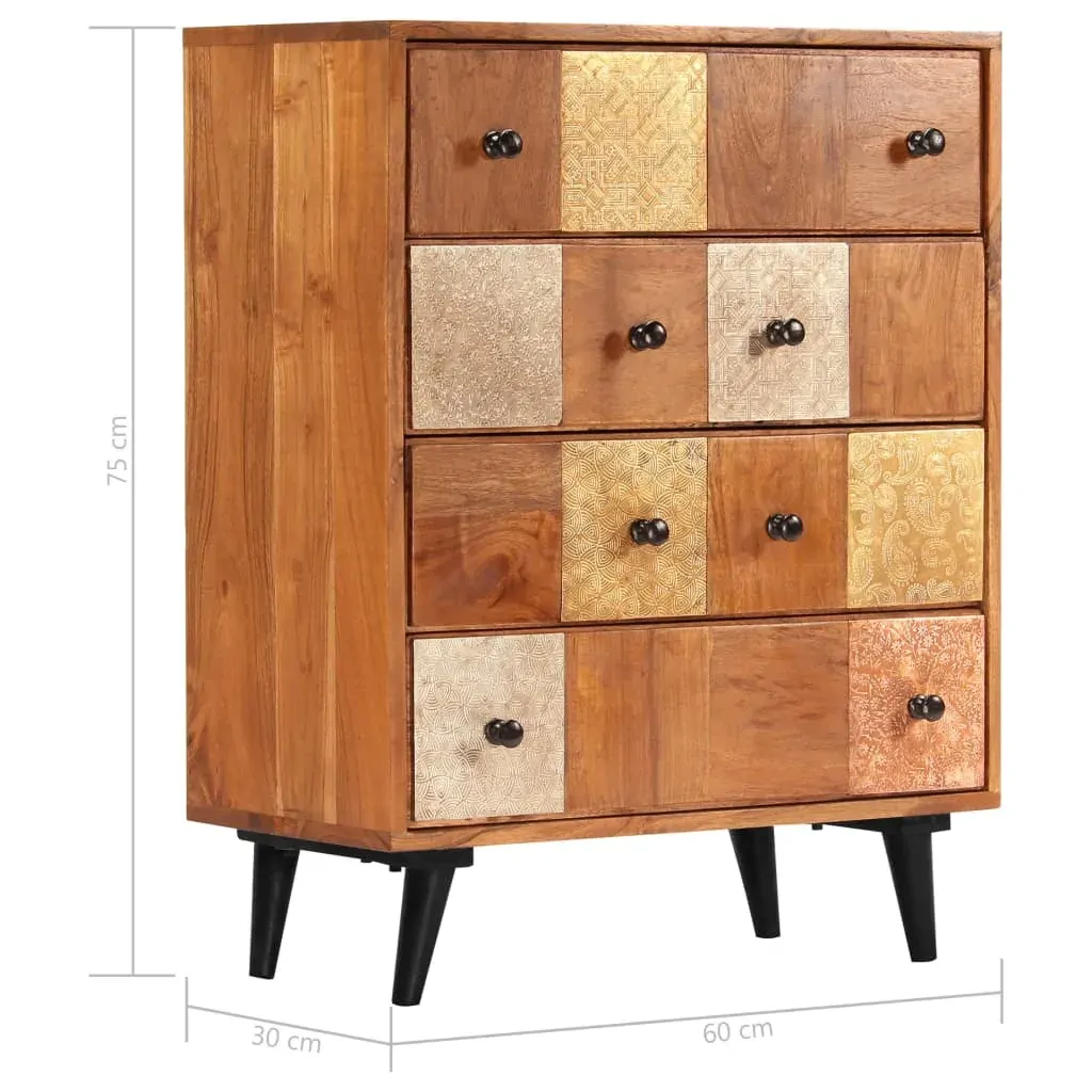 Chest of Drawers 60x30x75 cm Solid Acacia Wood Price