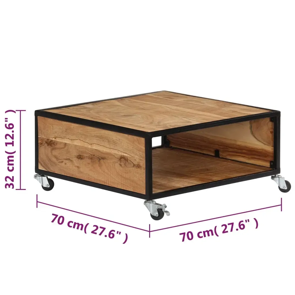 Coffee Table 70x70x32 cm Solid Acacia Wood Price