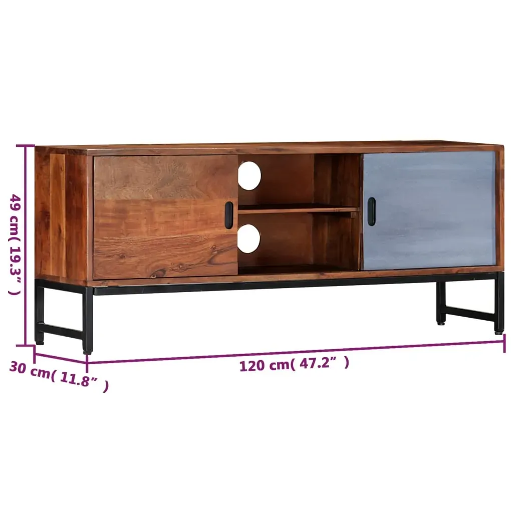 TV Cabinet 120x30x49 cm Solid Acacia Wood Price