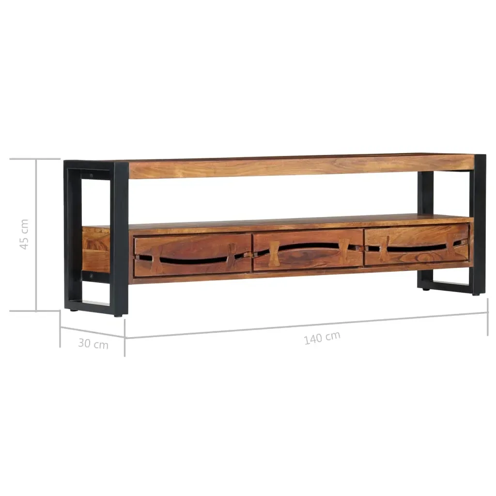 TV Cabinet 140x30x45 cm Solid Acacia Wood Price