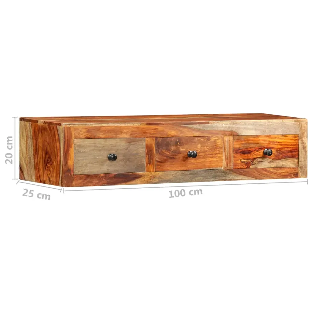 Wall Console Table 100x25x20 cm Solid Acacia Wood Price