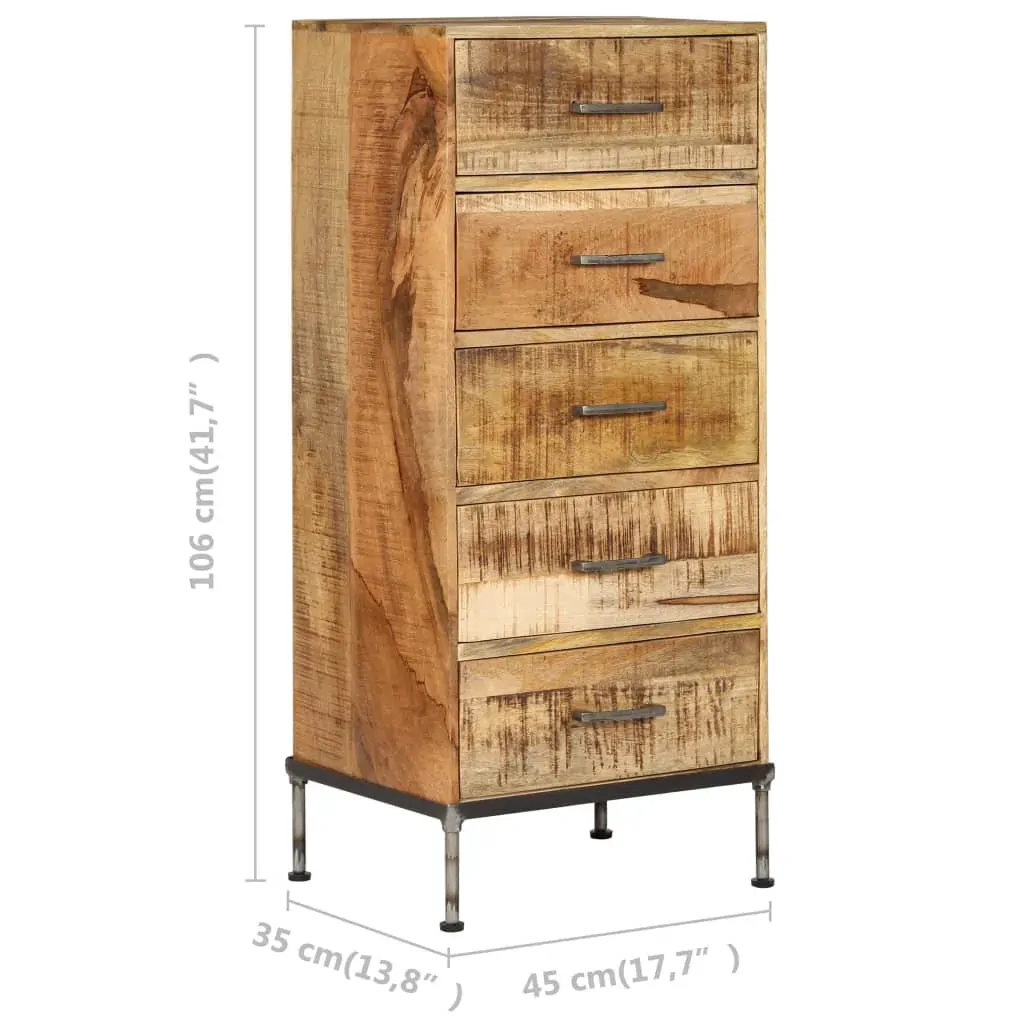 Chest of Drawers 45x35x106 cm Solid Mango Wood Price