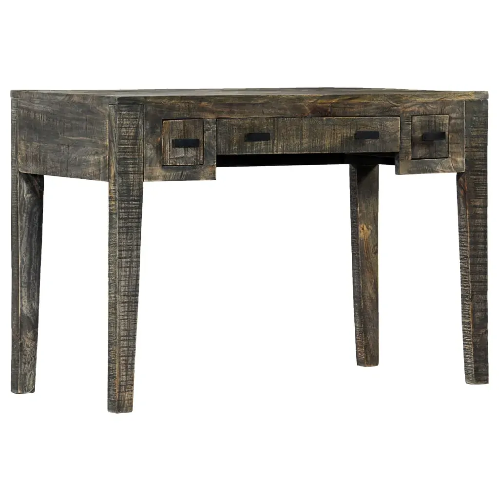 Desk Black 110x50x75 cm Solid Mango Wood Price