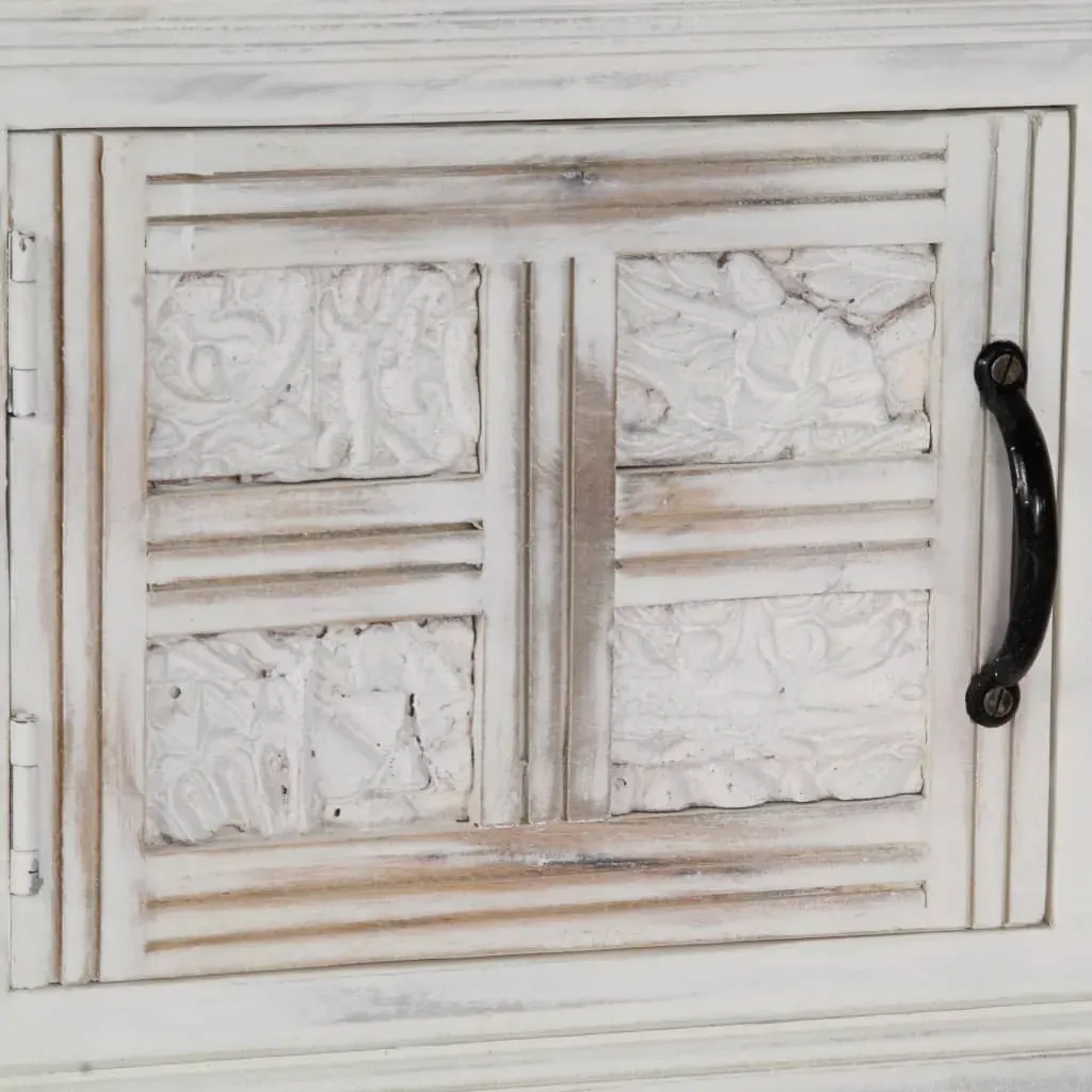 TV Cabinet White 120x30x40 cm Solid Mango Wood Price