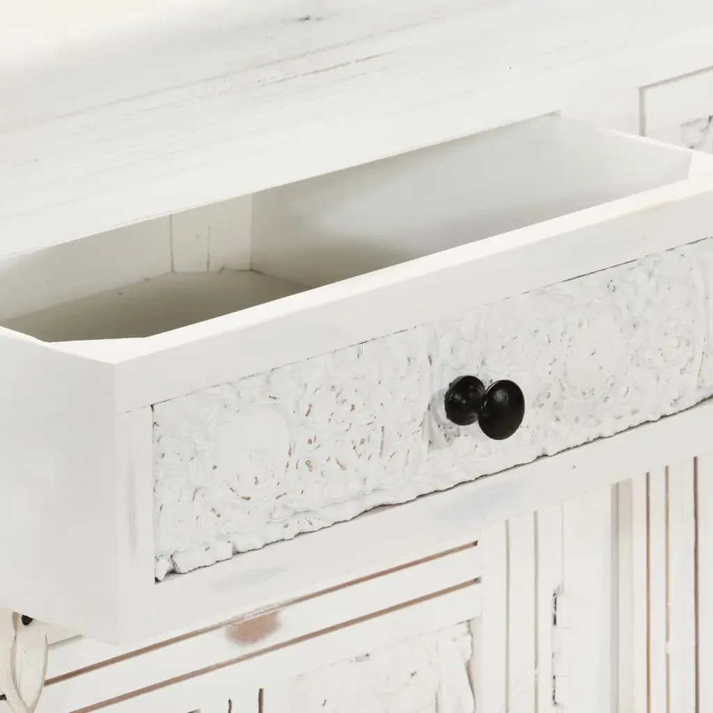 Sideboard White 140x40x74 cm Solid Mango Wood Price