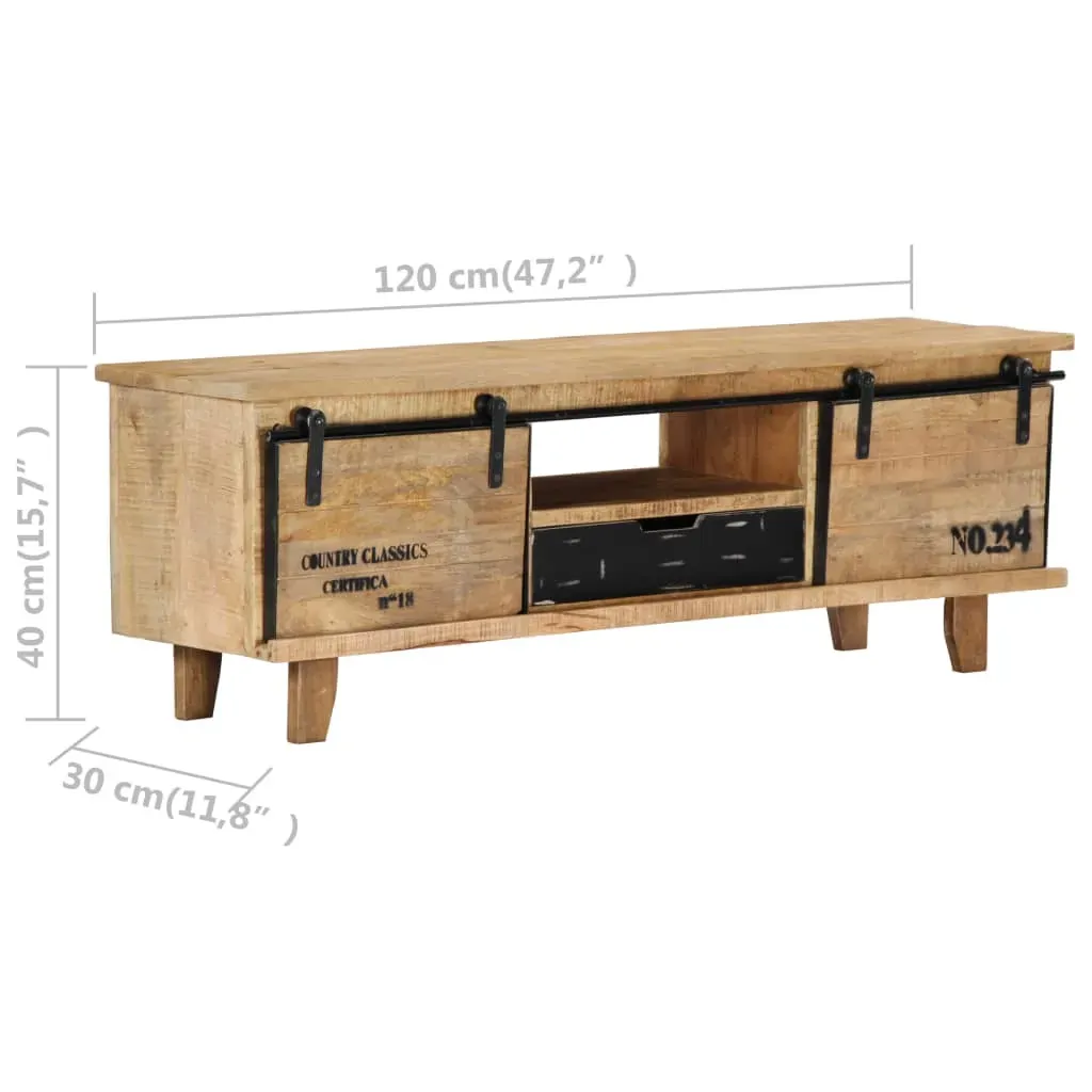 TV Cabinet 120x30x40 cm Solid Mango Wood Price