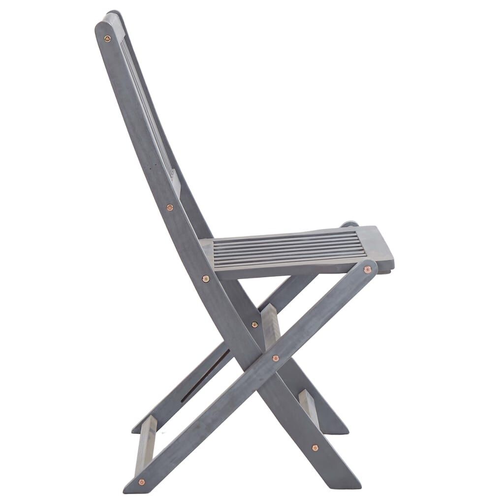 5 Piece Garden Dining Set Solid Wood Acacia Grey Price
