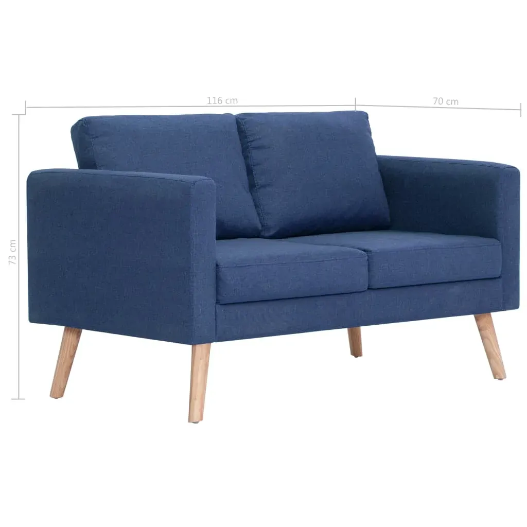 2-Seater Sofa Fabric Blue Price