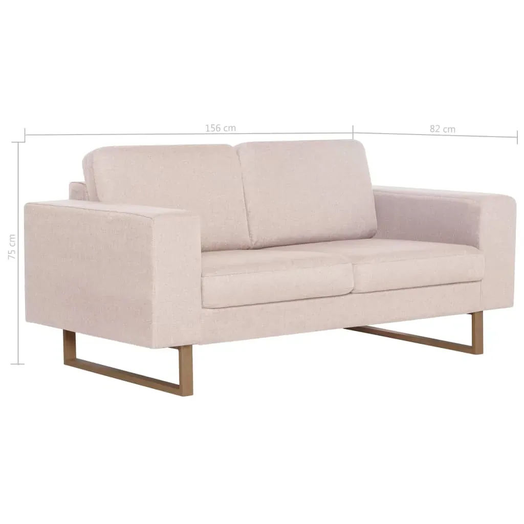 2-Seater Sofa Fabric Cream Price