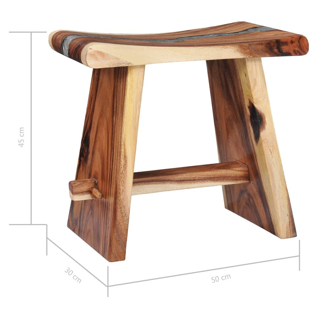 Stool Solid Suar Wood and Polyresin Price