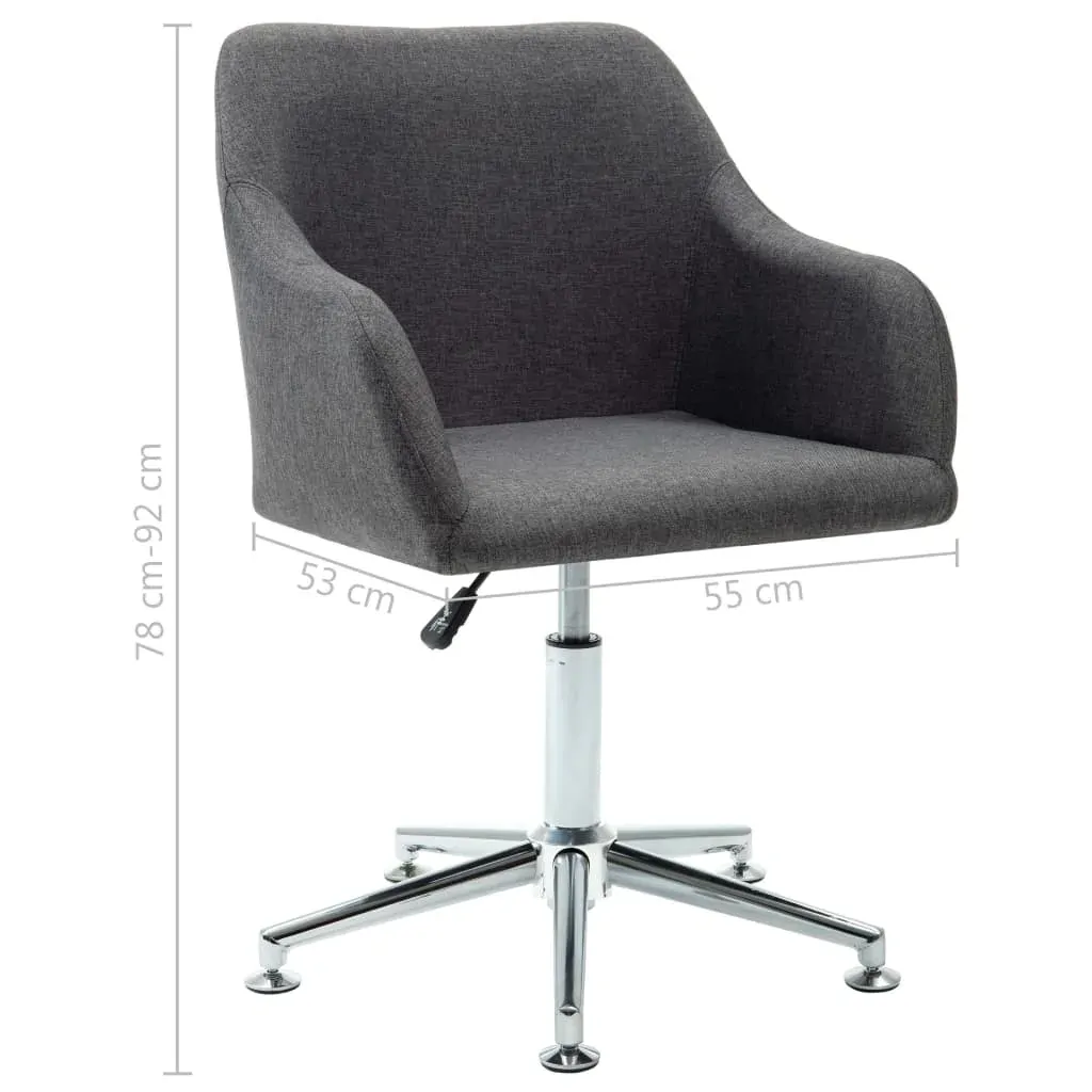 Swivel Dining Chair Dark Grey Fabric Price