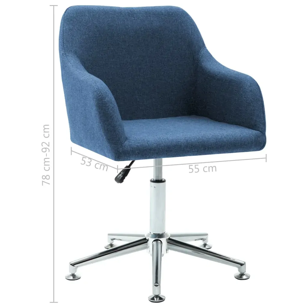 Swivel Dining Chair Blue Fabric Price