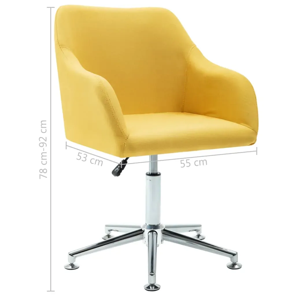 Swivel Dining Chair Yellow Fabric Price