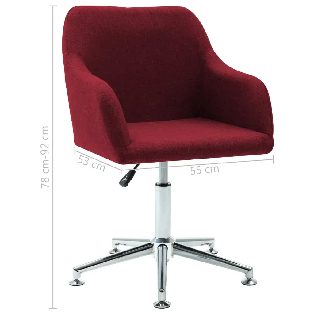 Swivel Dining Chair Wine Red Fabric Price